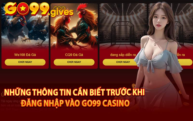 Những Thông Tin Cần Biết Trước Khi Đăng Nhập Vào GO99 Casino