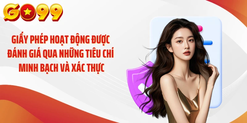 Giấy phép hoạt động được đánh giá qua những tiêu chí minh bạch và xác thực